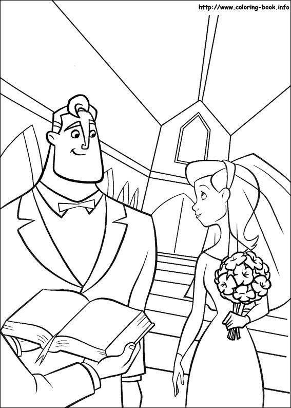 The Incredibles coloring picture